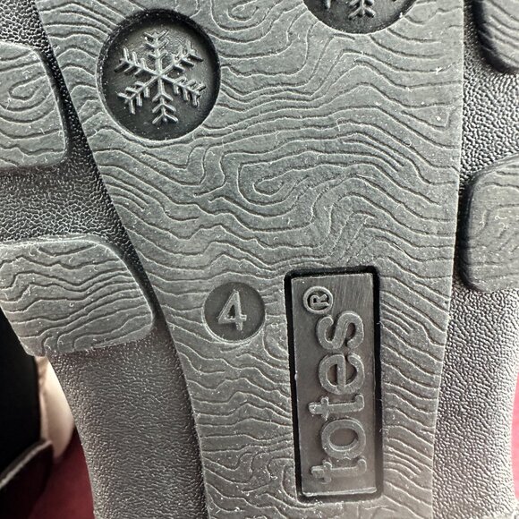 TOTES ALPINE MACKENZIE KIDS GIRLS WINTER BOOTS WHITE & BLACK THERMOLITE SIZE 4M - Picture 9 of 11